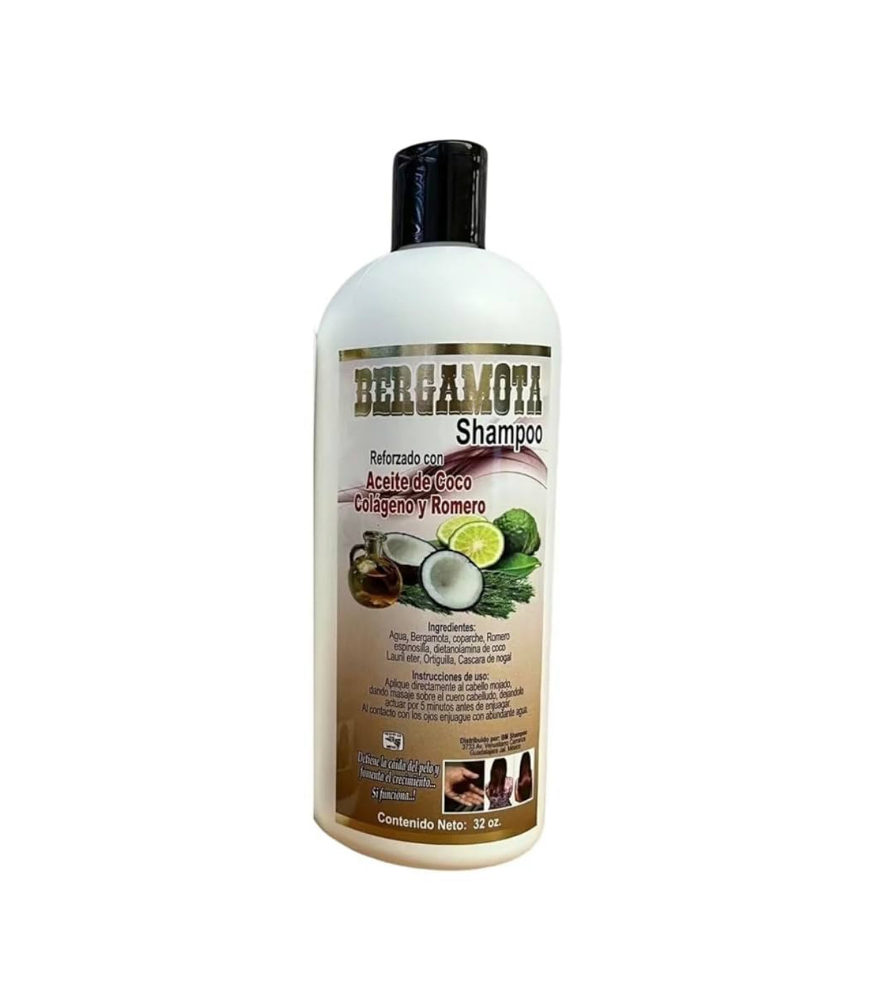 SHAMPOO Y ACONDITIONER DE BERGAMOTA REFORZADO CON ACEITE DE COCO, COLÁGENO Y ROMERO