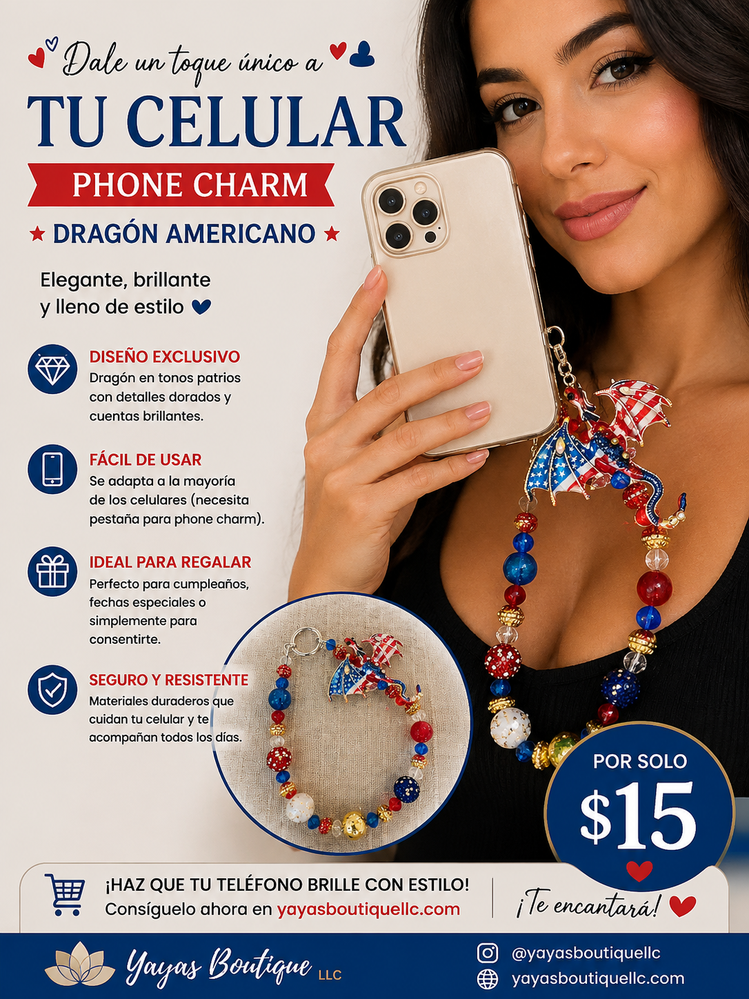 Phone Charm de Dragón