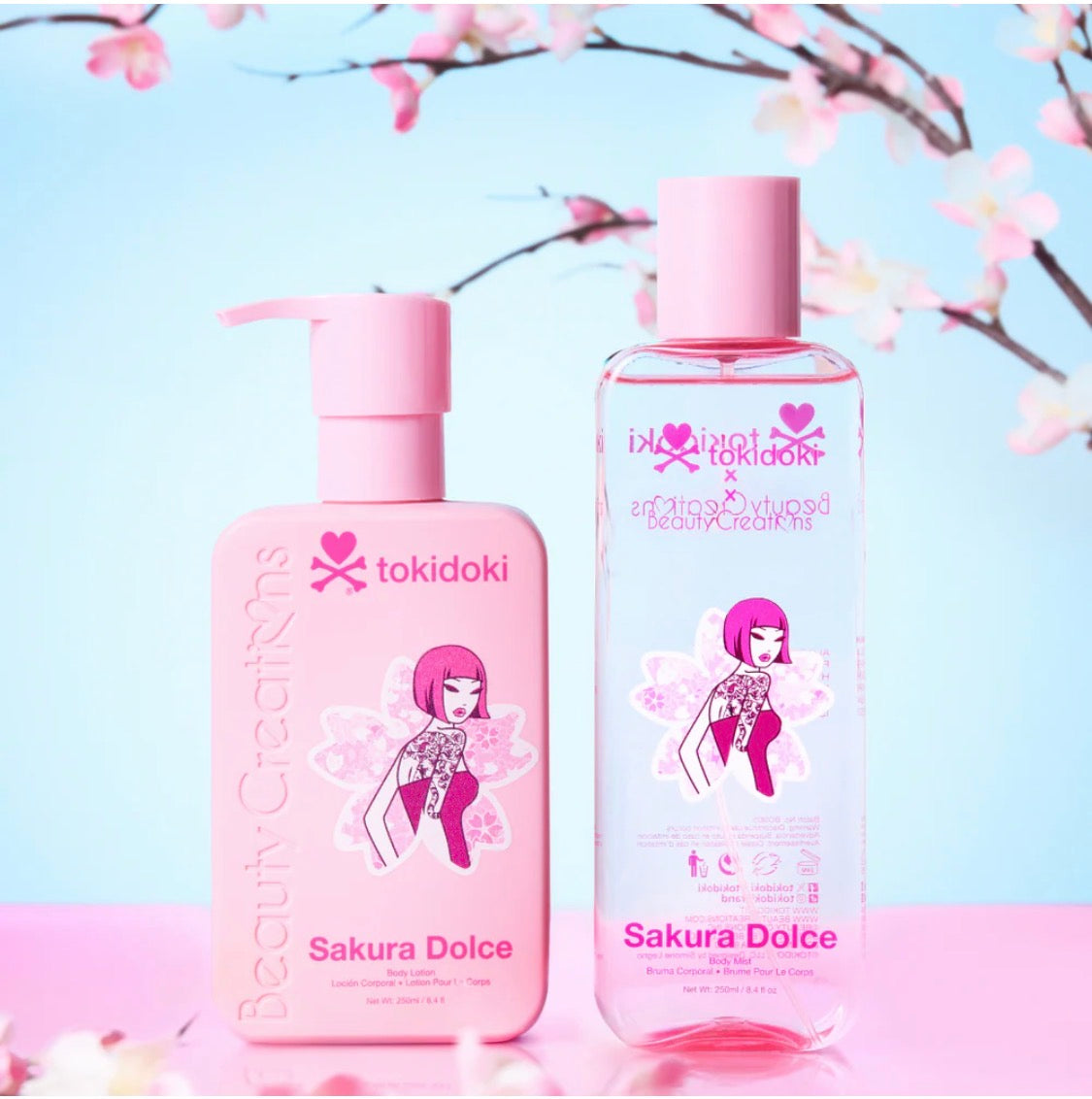 BC-TOKIDOKI SAKURA DOLCE BODY LOTION & MIST SET