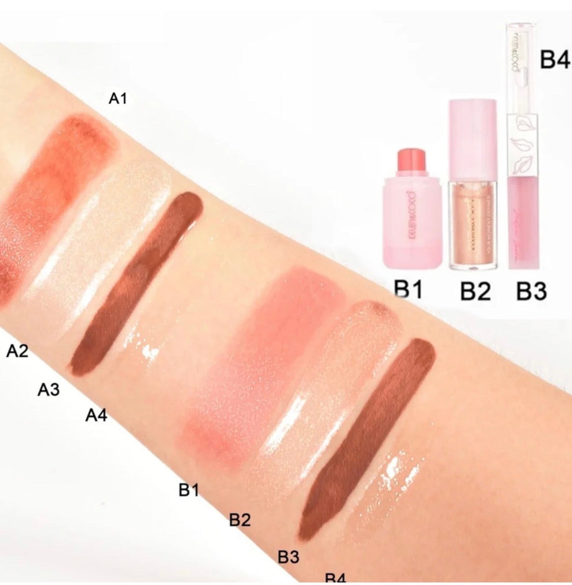 Kevin&Coco - blush lipsticks and gloss