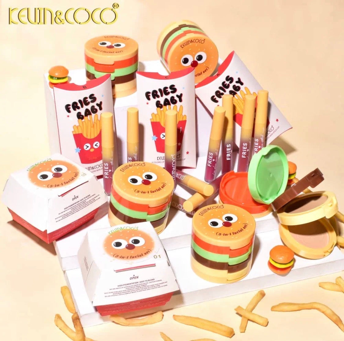 Kevin & Coco French Fries Lip Sets