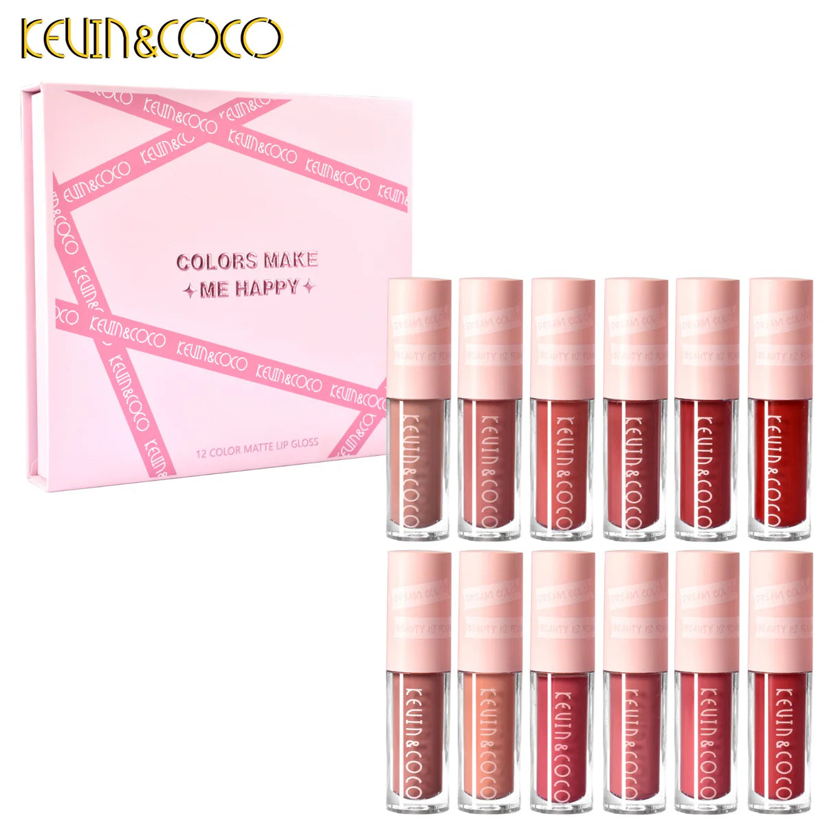 COLORS MAKE ME HAPPY 12PC MATTE LIP GLOSS
