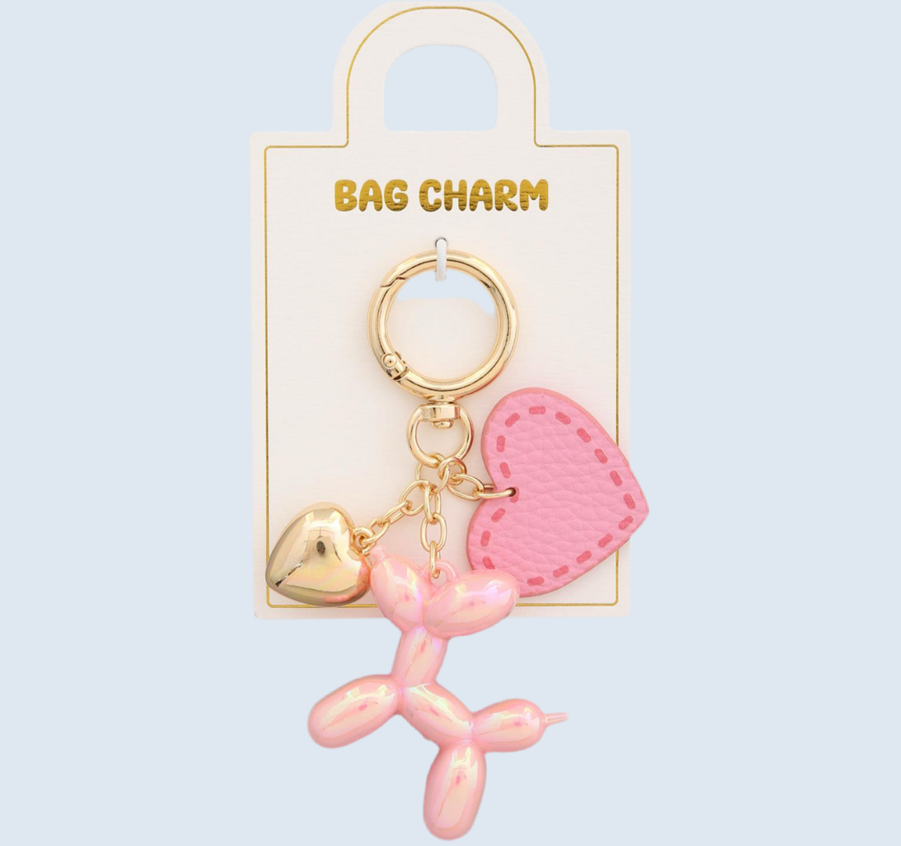 BALLOON DOG HEART BAG CHARM