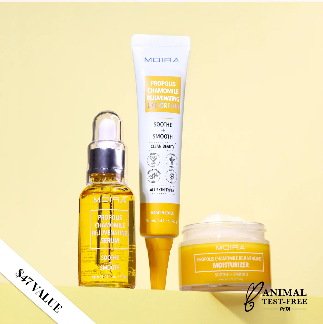 A-Corean Skin Care PROPOLIS CHAMOMILE REJUVENATING SKINCARE BUNDLE