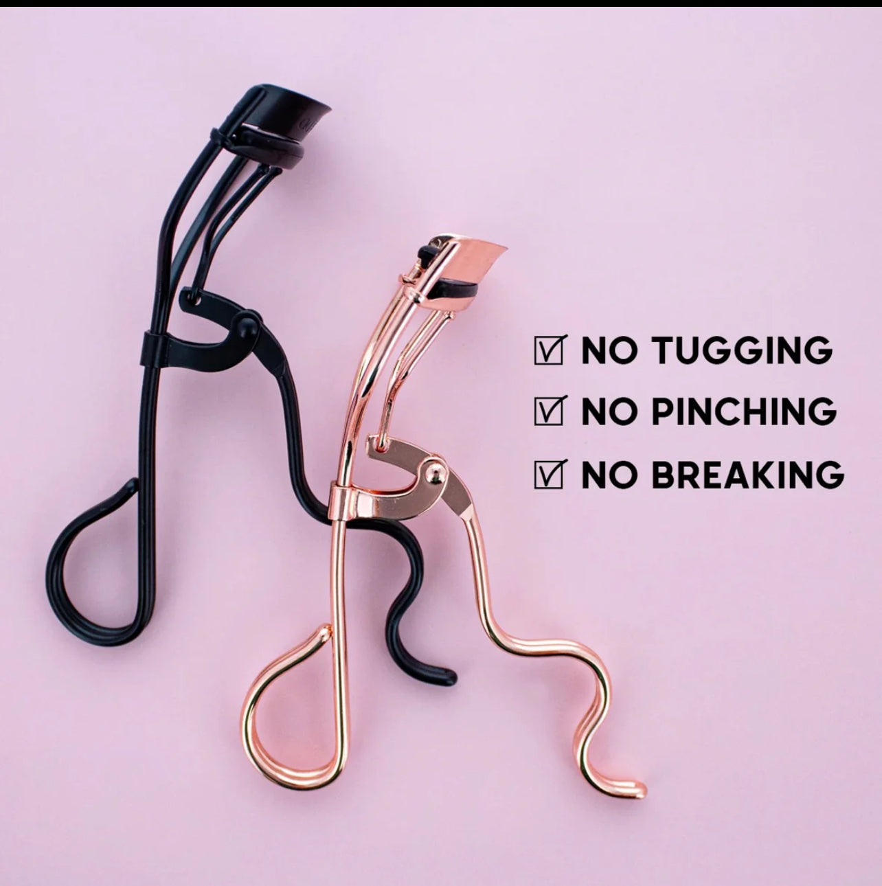 Volumizing & Lifting Eyelash Curler Easy To Hold Black or Rose Gold
