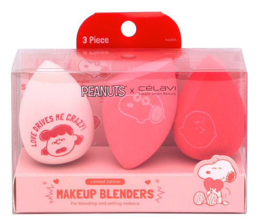 CELAVI X PEANUTS MAKEUP 3PC BLENDERS SET