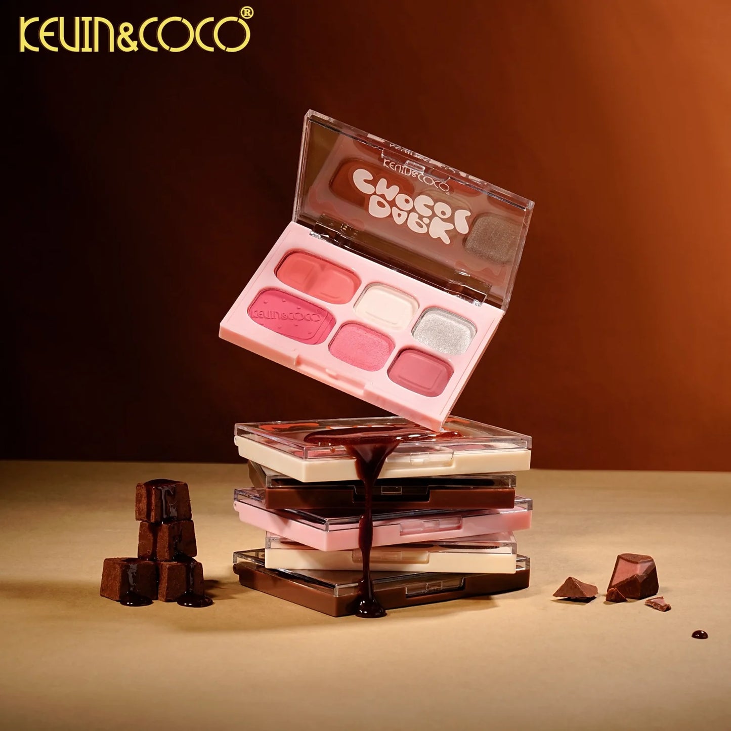 Kevin&Coco Dark Chocol Palette & Lip Gloss Set
