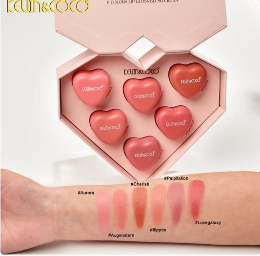 K&C RADIANT HEART SET FOR CHEEK & LIP