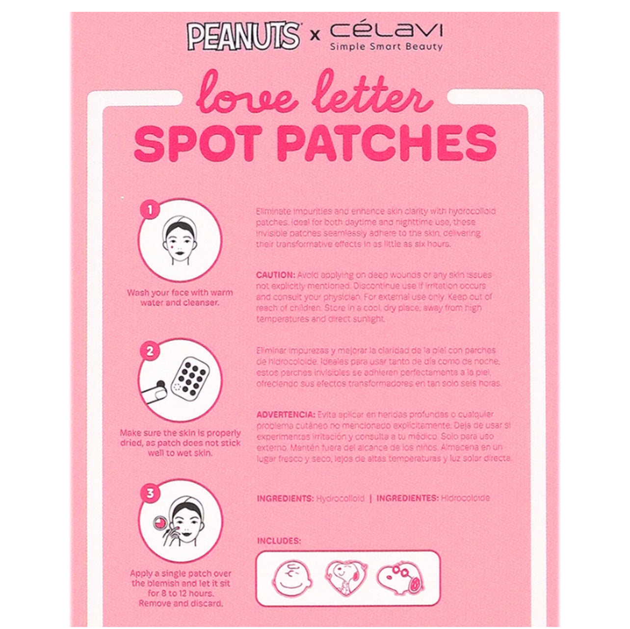 CELAVI X PEANUTS VDAY 36PC SNOOPY SPOT PATCHES
