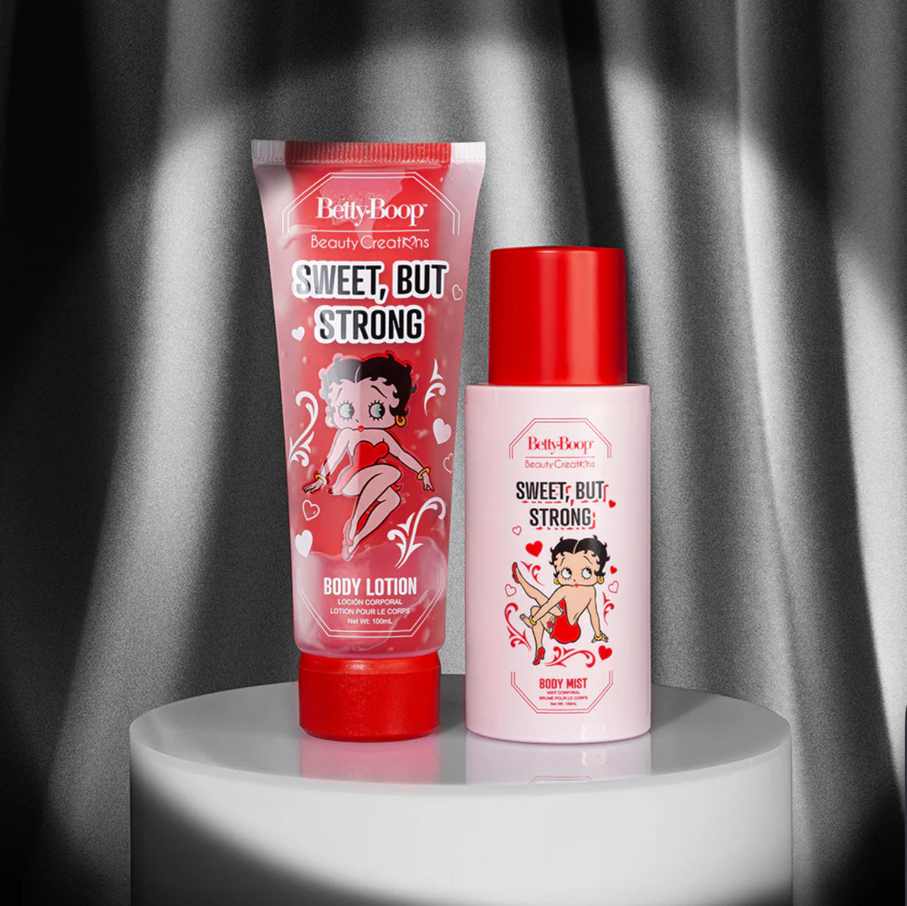 BC-BETTY BOOP "SWEET, BUT STRONG" BODY MIST AND LOTION SET