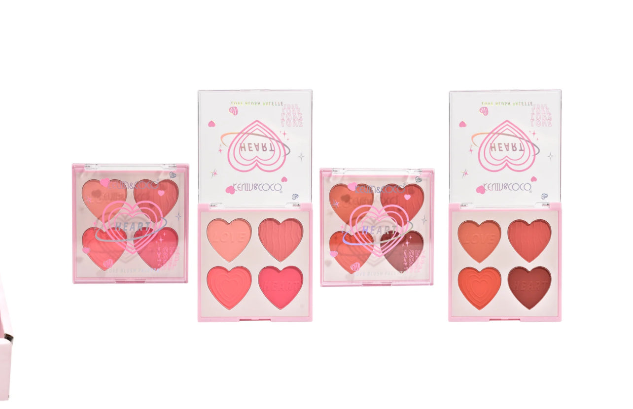 KC-4-COLOR DESIRE HEART BLUSH PALETTE