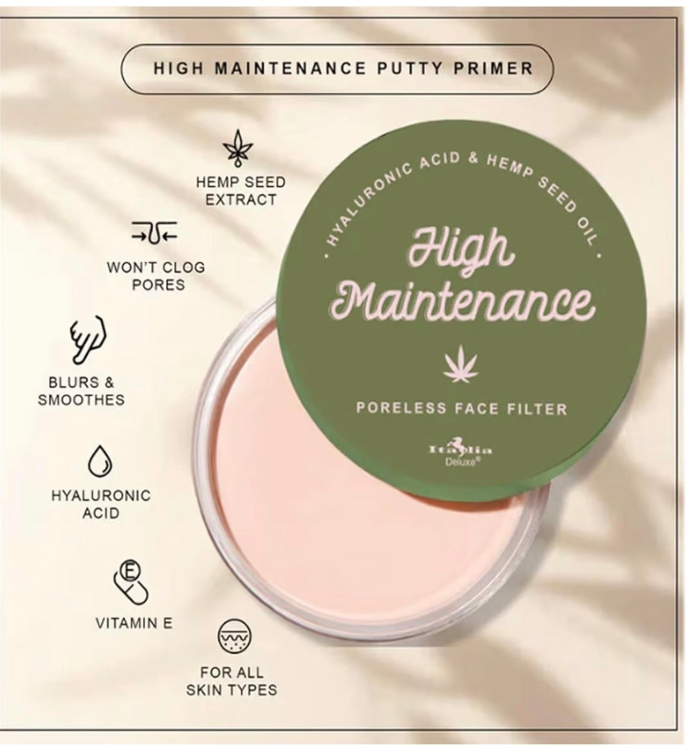 ✨ High Maintenance Putty Primer – Poreless Face Filter ✨