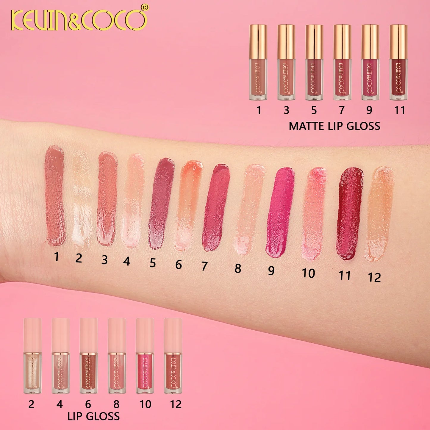 Kevin&Coco 12 colors Lip Gloss Set KC1600