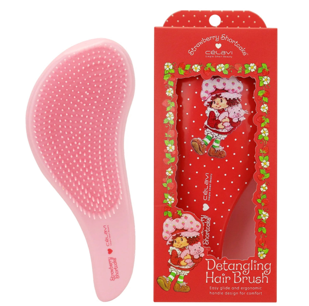 CELAVI STRAWBERRY SHORTCAKE DETANGLING PRINTED BRUSH