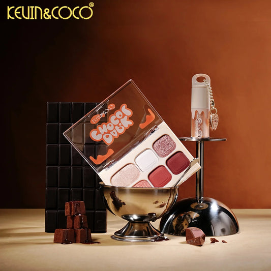Kevin&Coco Dark Chocol Palette & Lip Gloss Set