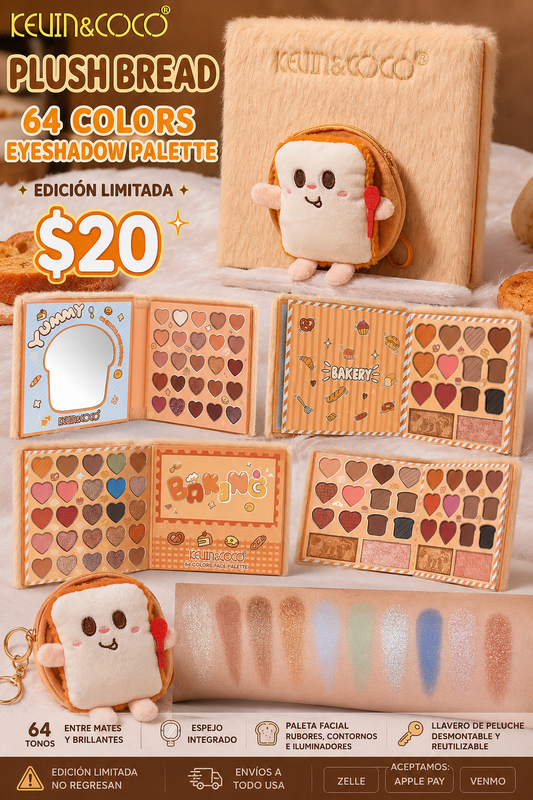 PLUSH BREAD 64 COLORS EYESHADOW PALETTE