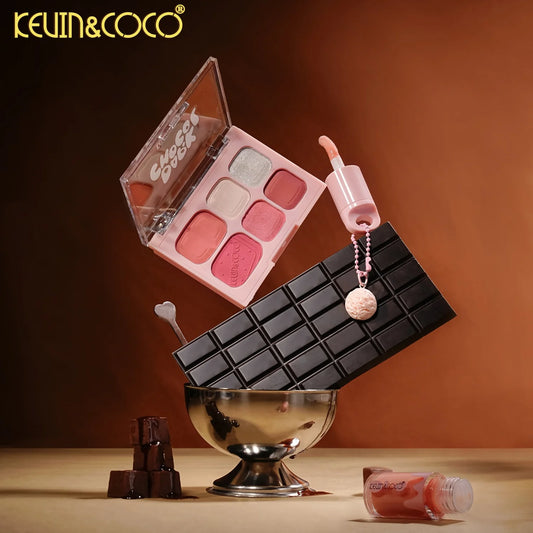 Kevin&Coco Dark Chocol Palette & Lip Gloss Set