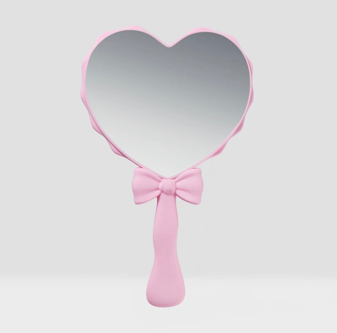 Bc-PINK BOW HANDHELD MIRROR