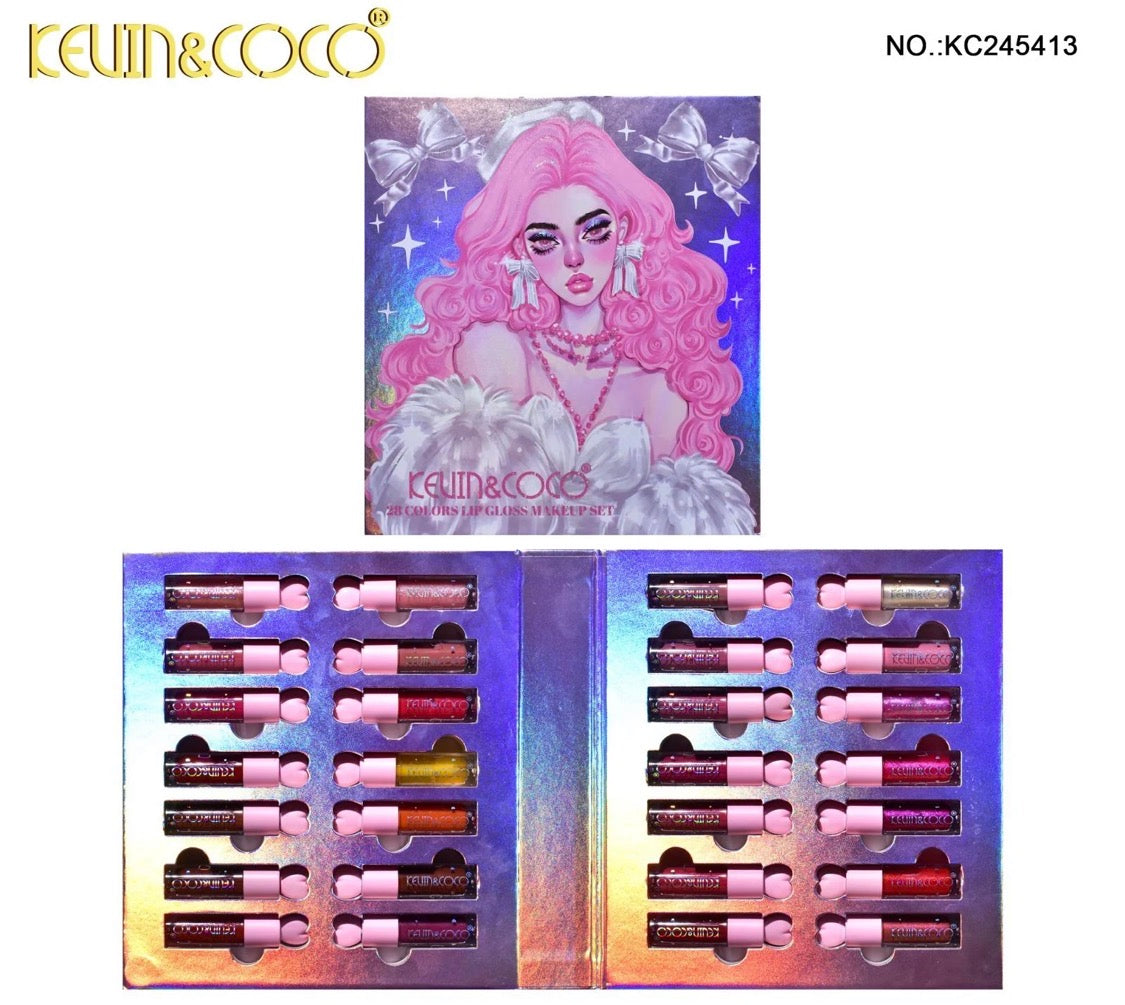 K&C- 28 Colors Lip Gloss Set