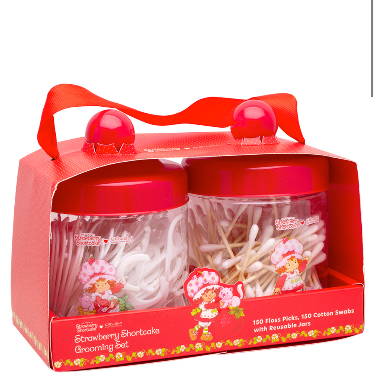 CELAVI STRAWBERRY SHORTCAKE GROOMING SET W REUSABLE JARS