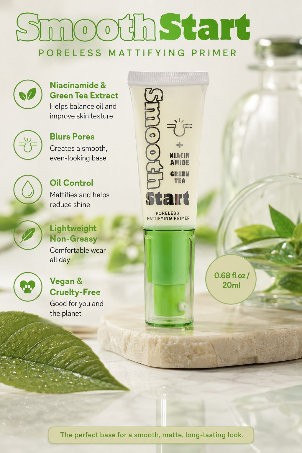 ✨ SmoothStart Poreless Mattifying Primer ✨