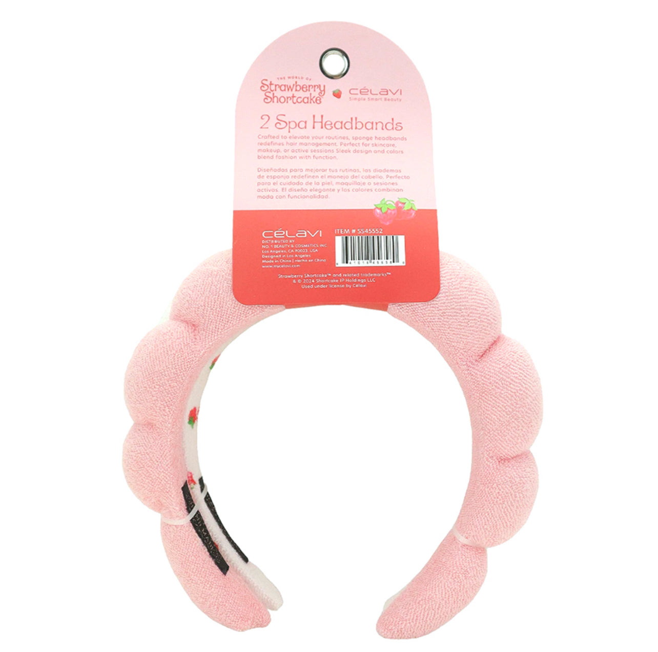 CELAVI STRAWBERRY SHORTCAKE 2PC SPONGE HEADBAND SET