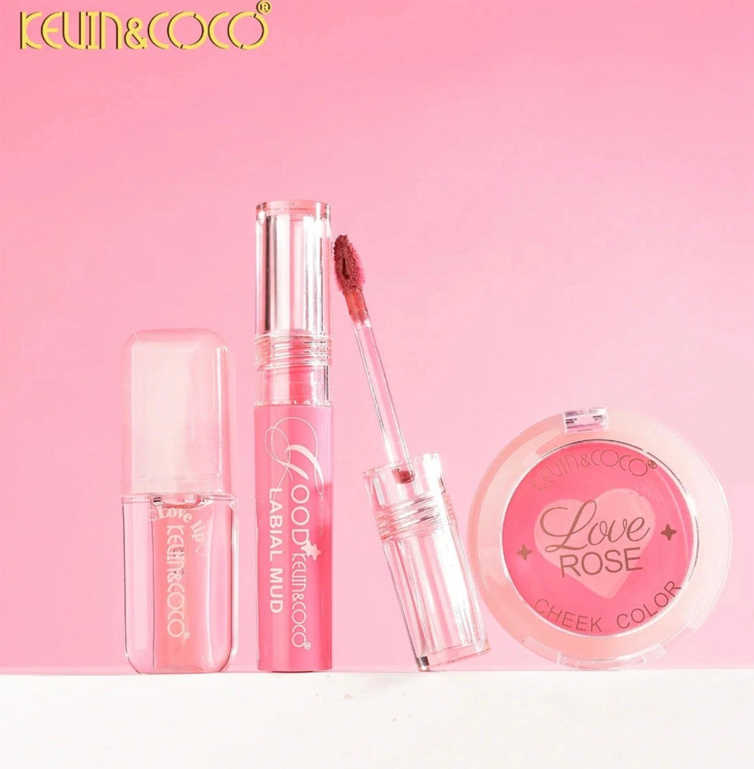 K&C-Mousse Kiss Lip & Cheek 3pc Bag Kit
