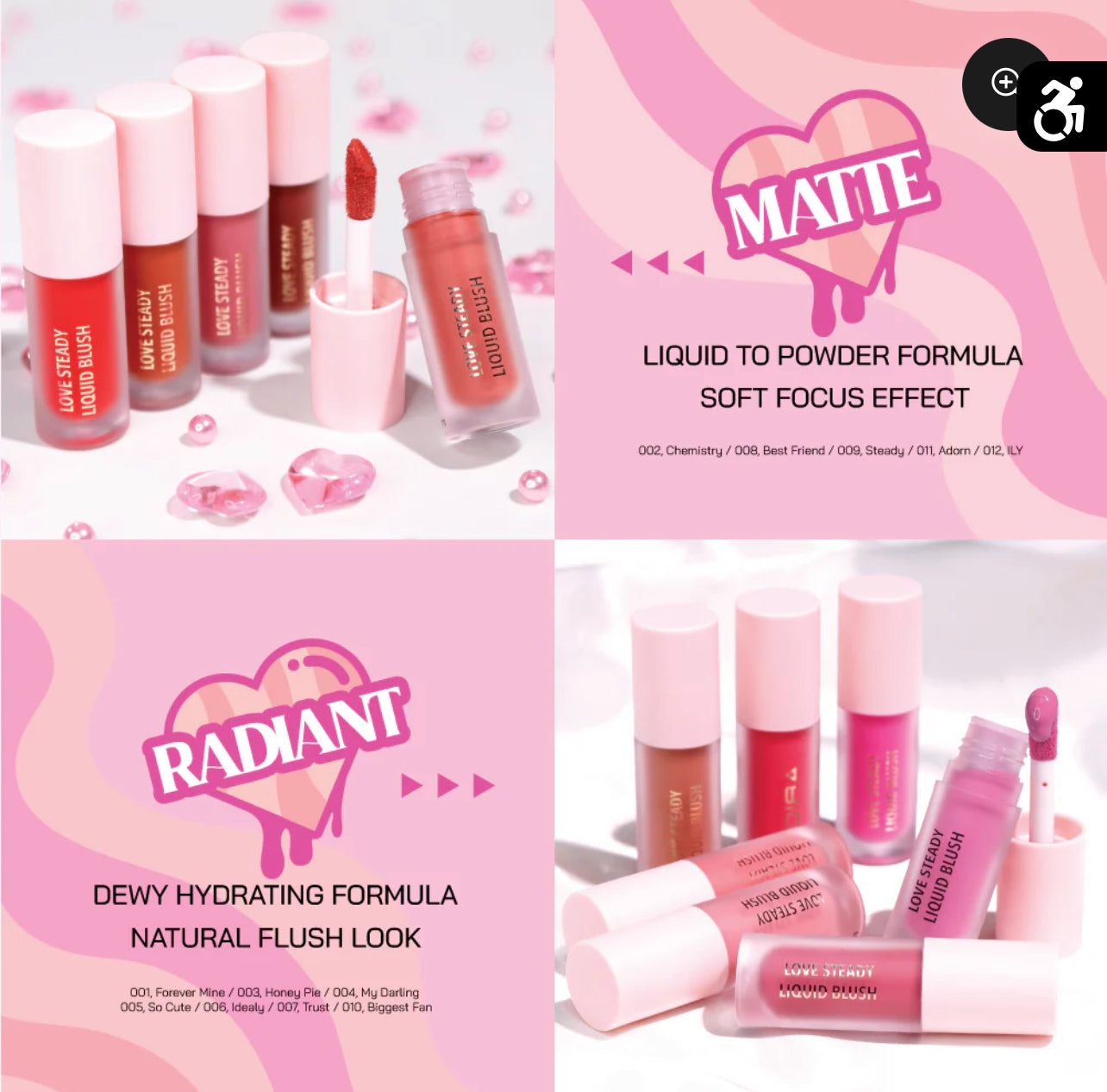 LOVE STEADY LIQUID BLUSH BUNDLE (01-12)