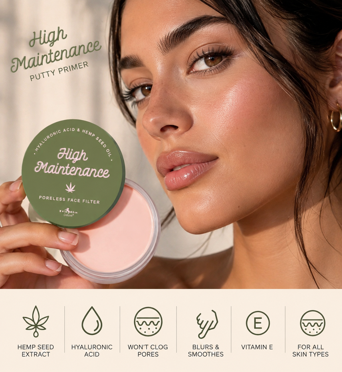 ✨ High Maintenance Putty Primer – Poreless Face Filter ✨
