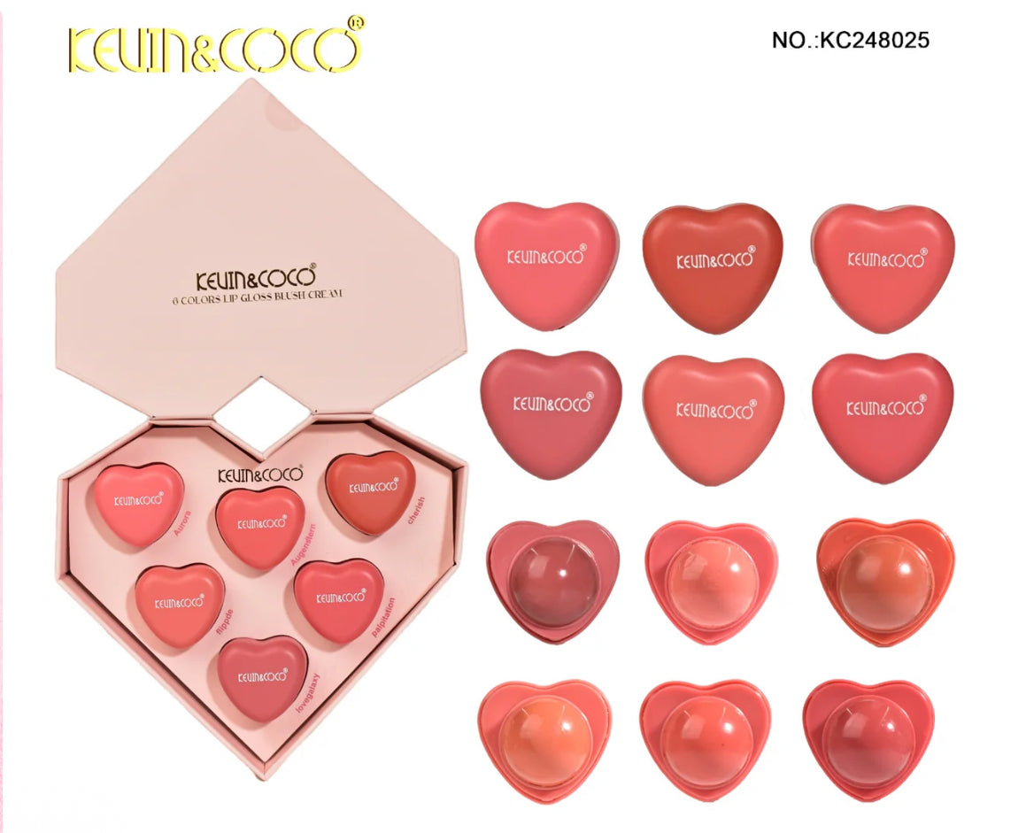 K&C RADIANT HEART SET FOR CHEEK & LIP