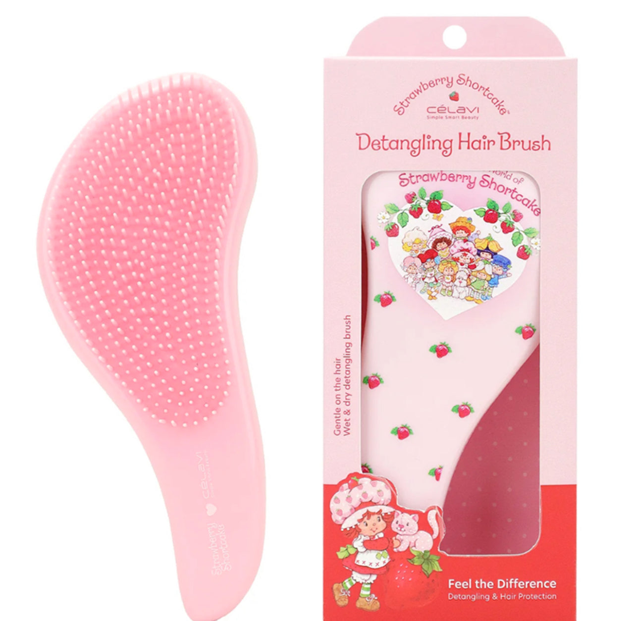 CELAVI STRAWBERRY SHORTCAKE DETANGLING PRINTED BRUSH