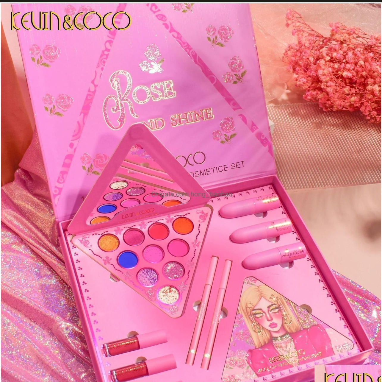 KC-14 color eyeshadow & cosmetic set