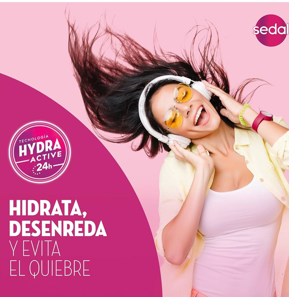 SEDAL Crema Para Peinar Hidratación Anti-Nudos, Ideal Para Cabello Maltratado, Dejándolo Hidratado, Suave Y Fácil De Desenredar