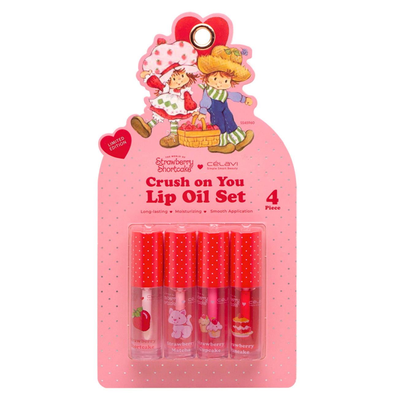 CELAVI STRAWBERRY SHORTCAKE CRUSH ON YOU 4PC LIP OIL