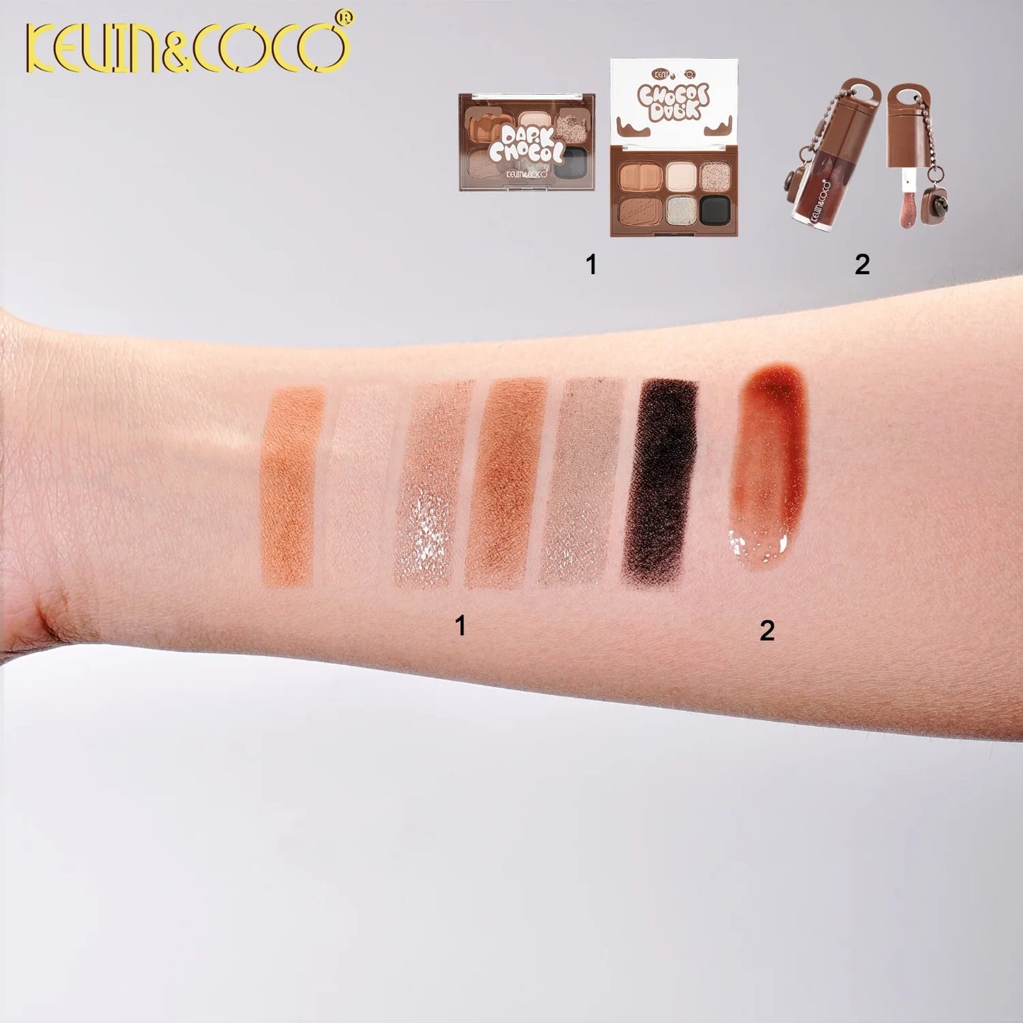Kevin&Coco Dark Chocol Palette & Lip Gloss