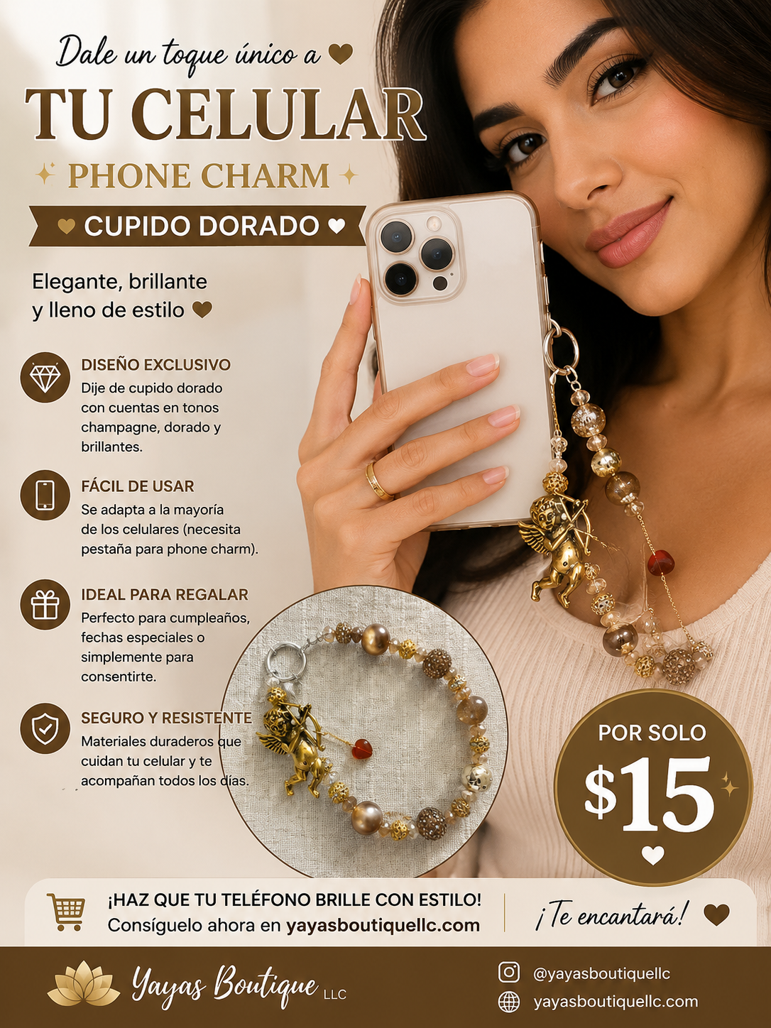 Phone Charm de Cupido.